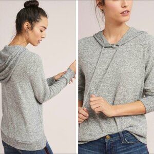 Anthropologie Saturday Sunday Gray Hooded Sweatshirt Sweater Top Hoodie Pullover